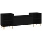 vidaXL Mueble para TV madera contrachapada negro 160x35x55 cm