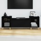 vidaXL Mueble para TV madera contrachapada negro 160x35x55 cm