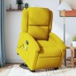 vidaXL Sillón reclinable de masaje elevable terciopelo amarillo vidaXL Sillón reclinable de masaje elevable terciopelo amarillo
