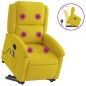 vidaXL Sillón reclinable de masaje elevable terciopelo amarillo vidaXL Sillón reclinable de masaje elevable terciopelo amarillo