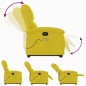 vidaXL Sillón reclinable de masaje elevable terciopelo amarillo vidaXL Sillón reclinable de masaje elevable terciopelo amarillo