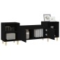 vidaXL Mueble para TV madera contrachapada negro 160x35x55 cm