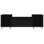 vidaXL Mueble para TV madera contrachapada negro 160x35x55 cm