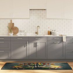 vidaXL Alfombra de cocina lavable antideslizante multicolor 60x180 cm