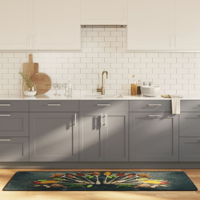 vidaXL Alfombra de cocina lavable antideslizante multicolor 60x180 cm