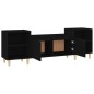vidaXL Mueble para TV madera contrachapada negro 160x35x55 cm