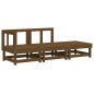 vidaXL Juego de muebles jardín 3 pzas madera maciza pino marrón miel vidaXL Juego de muebles jardín 3 pzas madera maciza pino marrón miel