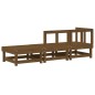 vidaXL Juego de muebles jardín 3 pzas madera maciza pino marrón miel vidaXL Juego de muebles jardín 3 pzas madera maciza pino marrón miel