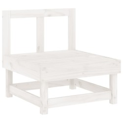 vidaXL Sofá central de jardín madera maciza de pino blanco
