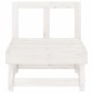vidaXL Sofá central de jardín madera maciza de pino blanco vidaXL Sofá central de jardín madera maciza de pino blanco