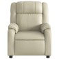 vidaXL Sillón reclinable eléctrico de cuero sintético crema