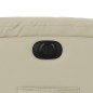 vidaXL Sillón reclinable eléctrico de cuero sintético crema