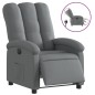 vidaXL Sillón reclinable eléctrico de tela gris oscuro vidaXL Sillón reclinable eléctrico de tela gris oscuro