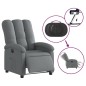 vidaXL Sillón reclinable eléctrico de tela gris oscuro vidaXL Sillón reclinable eléctrico de tela gris oscuro