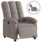 vidaXL Sillón reclinable eléctrico tela gris taupé vidaXL Sillón reclinable eléctrico tela gris taupé