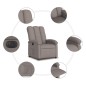 vidaXL Sillón reclinable eléctrico tela gris taupé vidaXL Sillón reclinable eléctrico tela gris taupé