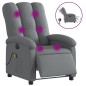 vidaXL Sillón reclinable de masaje eléctrico tela gris oscuro vidaXL Sillón reclinable de masaje eléctrico tela gris oscuro
