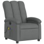 vidaXL Sillón reclinable de masaje eléctrico tela gris oscuro vidaXL Sillón reclinable de masaje eléctrico tela gris oscuro