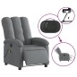 vidaXL Sillón reclinable de masaje eléctrico tela gris oscuro vidaXL Sillón reclinable de masaje eléctrico tela gris oscuro