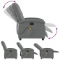vidaXL Sillón reclinable de masaje eléctrico tela gris oscuro vidaXL Sillón reclinable de masaje eléctrico tela gris oscuro