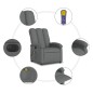 vidaXL Sillón reclinable de masaje eléctrico tela gris oscuro vidaXL Sillón reclinable de masaje eléctrico tela gris oscuro