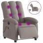 vidaXL Sillón reclinable de masaje eléctrico tela gris taupe vidaXL Sillón reclinable de masaje eléctrico tela gris taupe