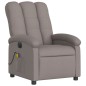 vidaXL Sillón reclinable de masaje eléctrico tela gris taupe vidaXL Sillón reclinable de masaje eléctrico tela gris taupe