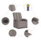 vidaXL Sillón reclinable de masaje eléctrico tela gris taupe vidaXL Sillón reclinable de masaje eléctrico tela gris taupe