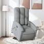 vidaXL Sillón de masaje reclinable de pie de tela gris claro vidaXL Sillón de masaje reclinable de pie de tela gris claro