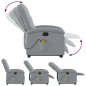vidaXL Sillón de masaje reclinable de pie de tela gris claro vidaXL Sillón de masaje reclinable de pie de tela gris claro