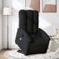 vidaXL Sillón reclinable de masaje elevable tela negro vidaXL Sillón reclinable de masaje elevable tela negro