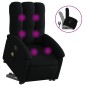vidaXL Sillón reclinable de masaje elevable tela negro vidaXL Sillón reclinable de masaje elevable tela negro
