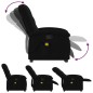 vidaXL Sillón reclinable de masaje elevable tela negro vidaXL Sillón reclinable de masaje elevable tela negro