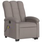 vidaXL Sillón reclinable de masaje elevable tela gris taupé vidaXL Sillón reclinable de masaje elevable tela gris taupé