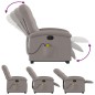 vidaXL Sillón reclinable de masaje elevable tela gris taupé vidaXL Sillón reclinable de masaje elevable tela gris taupé