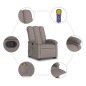 vidaXL Sillón reclinable de masaje elevable tela gris taupé vidaXL Sillón reclinable de masaje elevable tela gris taupé