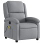 vidaXL Sillón reclinable de masaje eléctrico tela gris claro vidaXL Sillón reclinable de masaje eléctrico tela gris claro