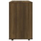 vidaXL Mesa auxiliar madera contrachapada roble marrón 70x35x55 cm