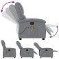 vidaXL Sillón reclinable de masaje eléctrico tela gris claro vidaXL Sillón reclinable de masaje eléctrico tela gris claro