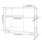 vidaXL Mesa auxiliar madera contrachapada roble marrón 70x35x55 cm