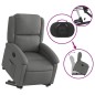 vidaXL Sillón reclinable elevable de tela gris oscuro