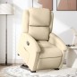 vidaXL Sillón reclinable elevable de tela color crema vidaXL Sillón reclinable elevable de tela color crema