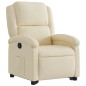 vidaXL Sillón reclinable elevable de tela color crema vidaXL Sillón reclinable elevable de tela color crema