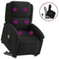 vidaXL Sillón reclinable de masaje elevable tela negro vidaXL Sillón reclinable de masaje elevable tela negro