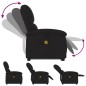 vidaXL Sillón reclinable de masaje elevable tela negro vidaXL Sillón reclinable de masaje elevable tela negro