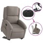 vidaXL Sillón reclinable de masaje elevable tela gris taupé vidaXL Sillón reclinable de masaje elevable tela gris taupé