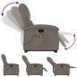 vidaXL Sillón reclinable de masaje elevable tela gris taupé vidaXL Sillón reclinable de masaje elevable tela gris taupé