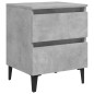 vidaXL Mesita de noche madera contrachapada gris hormigón 40x35x50 cm vidaXL Mesita de noche madera contrachapada gris hormigón 40x35x50 cm