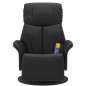 vidaXL Sillón reclinable masaje con reposapiés cuero sintético negro vidaXL Sillón reclinable masaje con reposapiés cuero sintético negro