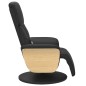vidaXL Sillón reclinable masaje con reposapiés cuero sintético negro vidaXL Sillón reclinable masaje con reposapiés cuero sintético negro